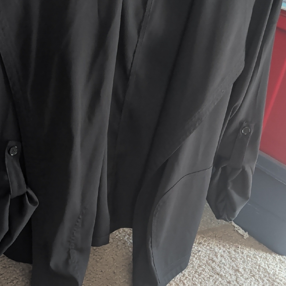 MAX STUDIO Black Open Drape Lapel Blazer Jacket XL - Picture 9 of 9